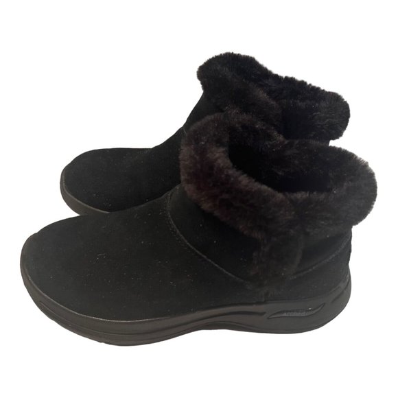 Skechers Shoes - Skechers Bootie Ankle Boot Size 6 Black On-The-go Joy Boots Chukka Leather Upper